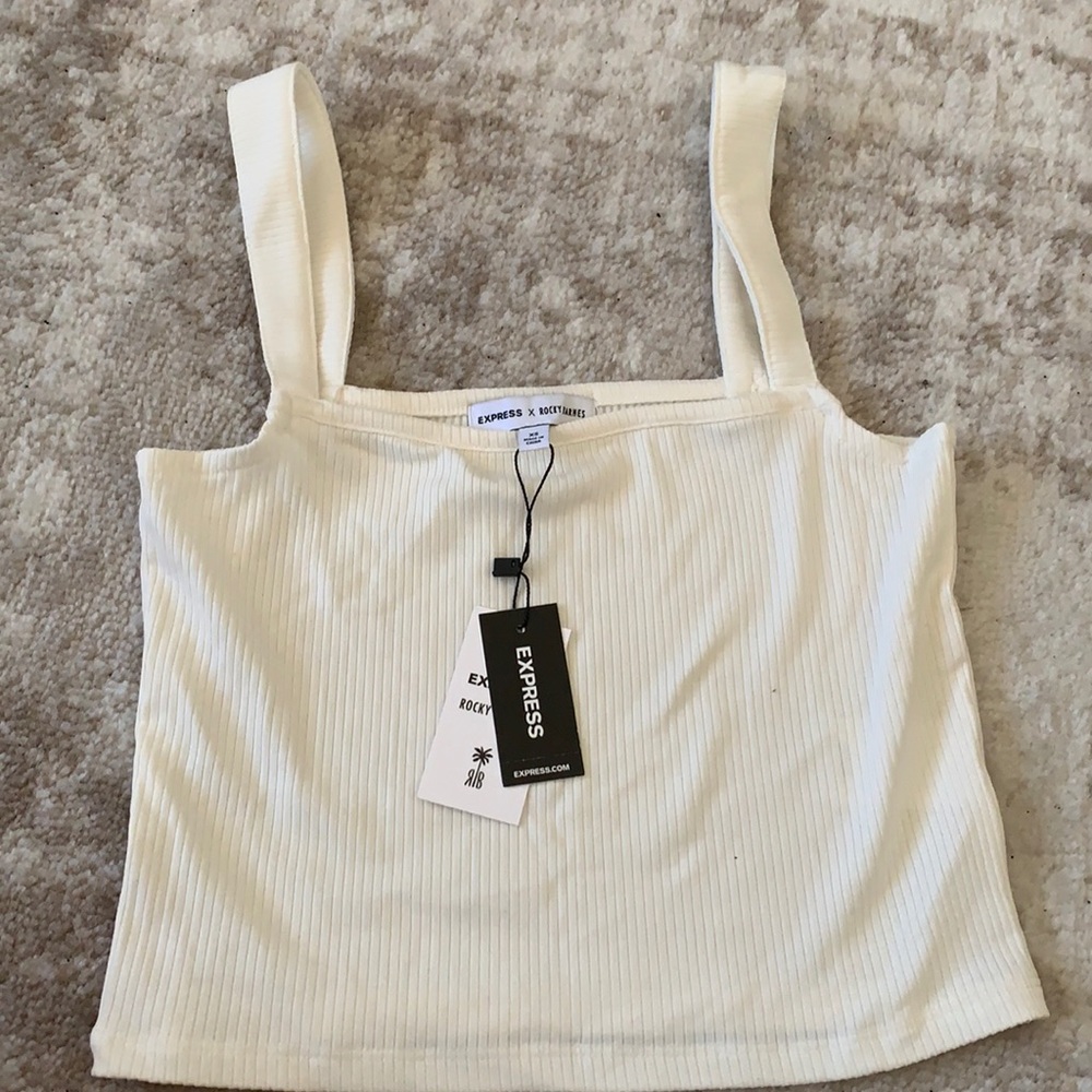 Express rib crop tank top x Rocky Barnes